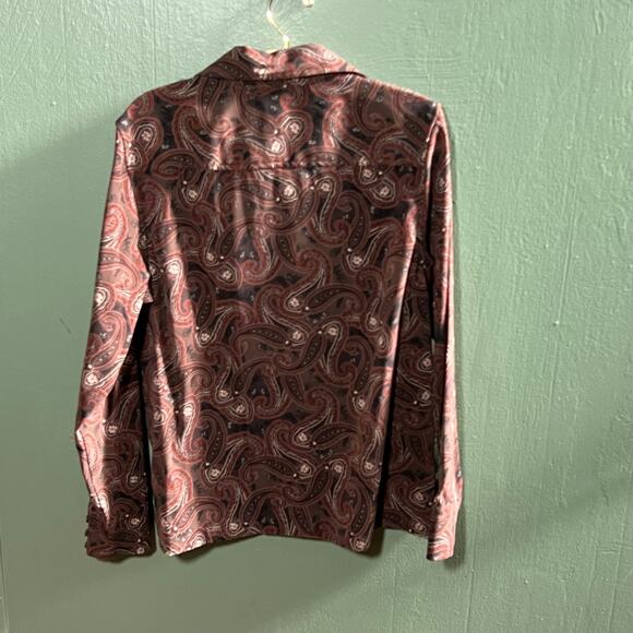 Vintage Havanna Jacks Cafe Paisley Long Sleeve Shirt Large Tropical - Picture 3 of 5